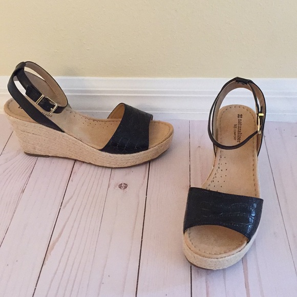 Naturalizer Shoes - NWOT Naturalizer Black Wedge Heels 9.5